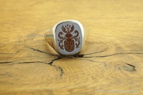 Combination white golden ring signetring gold signet rings