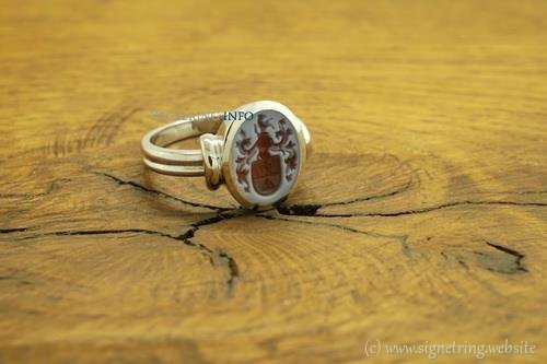 Stone ring white gold signetring signet rings