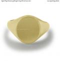 Womens gold signet ring with seal (12x10 mm ~ 0.47x0.39 inch) model