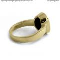 Womens gold signet ring with seal (stone 13x11 mm ~ 0.51x0.43 inch) model