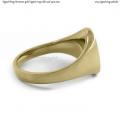 Womens gold signet ring with seal (13x11 mm ~ 0.51x0.43 inch) model