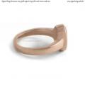 Womens rose gold signet ring with seal (stone 10x8 mm ~ 0.39x0.31 inch) model