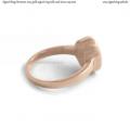 Womens rose gold signet ring with seal (stone 11x9 mm ~ 0.43x0.35 inch) model