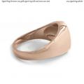 Womens rose gold signet ring with seal (stone 12x10 mm ~ 0.47x0.39 inch) model