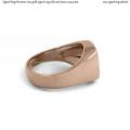 Womens rose gold signet ring with seal (stone 10x9,5 mm ~ 0.39x0.35 inch) model