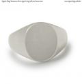 Womens silver signet ring with seal (12x10 mm ~ 0.47x0.39 inch) model