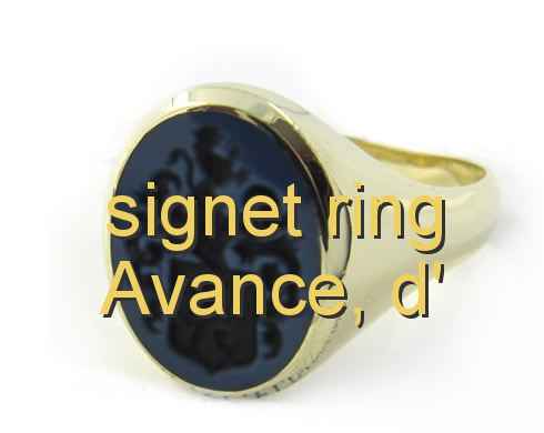 signet ring Avance, d'