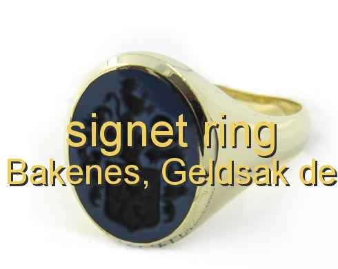 signet ring Bakenes, Geldsak de