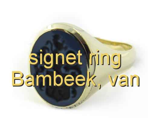 signet ring Bambeek, van