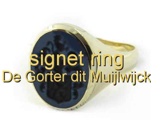 signet ring De Gorter dit Muijlwijck