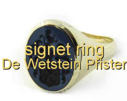 signet ring De Wetstein Pfister