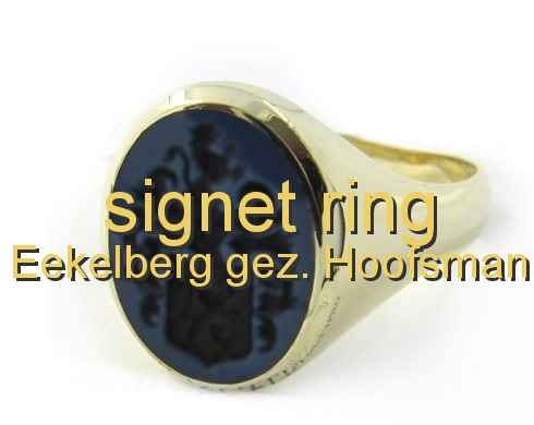 signet ring Eekelberg gez. Hoofsman