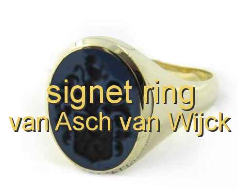 signet ring van Asch van Wijck